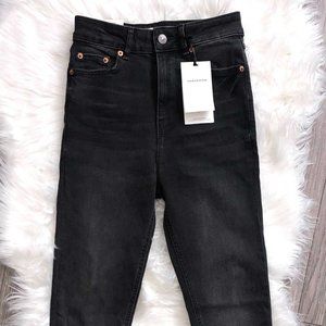 NWT Zara High Waist Black Premium Jeans | US 2